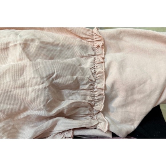 Pull over sweat shirt in pink smoke XS, ruffled sleeves, NWT‎ - Picture 6 of 6